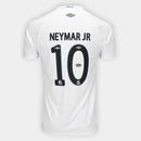 Camisa Santos I 25/26 Neymar N° 10 Torcedor Umbro Masculina - Branco+Cinza