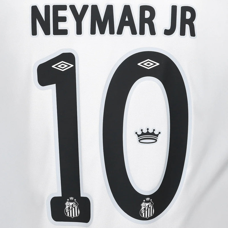 Camisa Santos I 25/26 Neymar N° 10 Torcedor Umbro Masculina - Branco+Cinza
