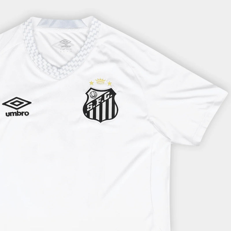 Camisa Santos I 25/26 Neymar N° 10 Torcedor Umbro Masculina - Branco+Cinza