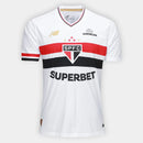 Camisa São Paulo I 25/26 Torcedor New Balance Masculina - Branco+Vermelho
