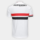 Camisa São Paulo I 25/26 Torcedor New Balance Masculina - Branco+Vermelho