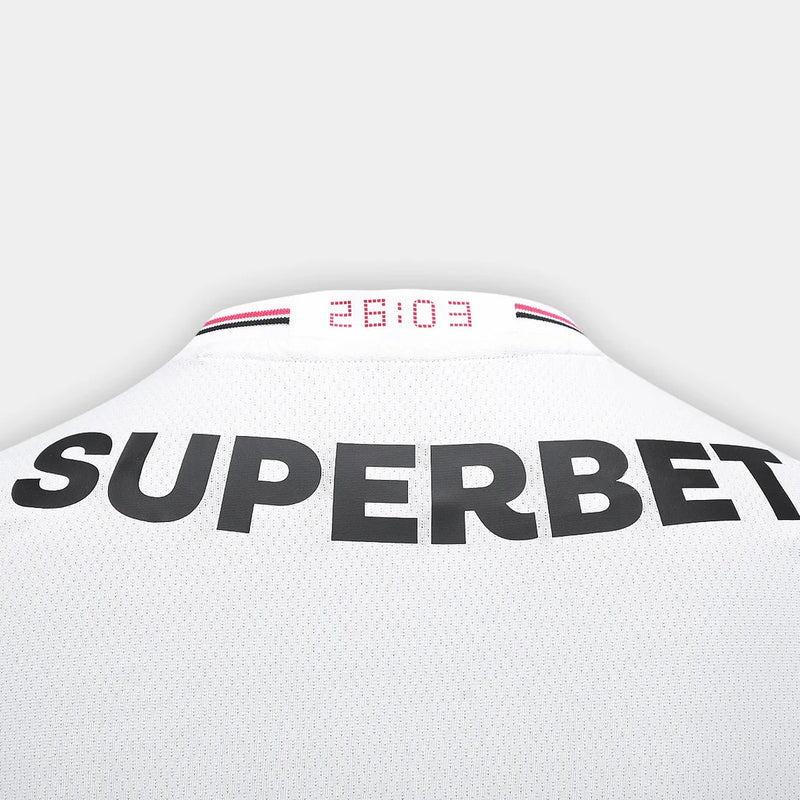 Camisa São Paulo I 25/26 Torcedor New Balance Masculina - Branco+Vermelho
