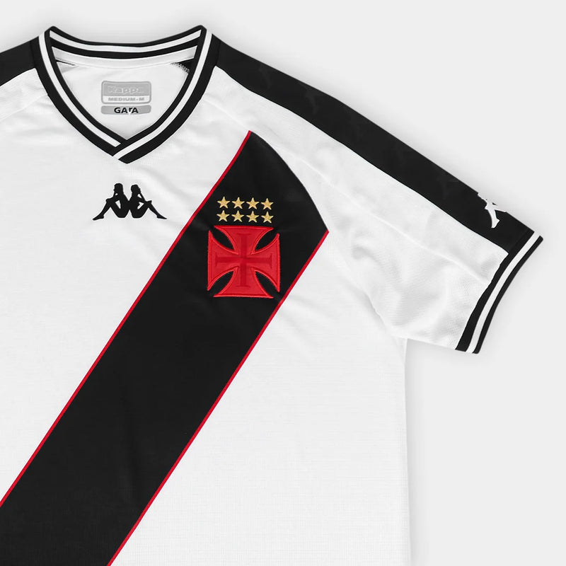Camisa Vasco II 24/25 s/n° Jogador Kappa Masculina - Branco+Preto