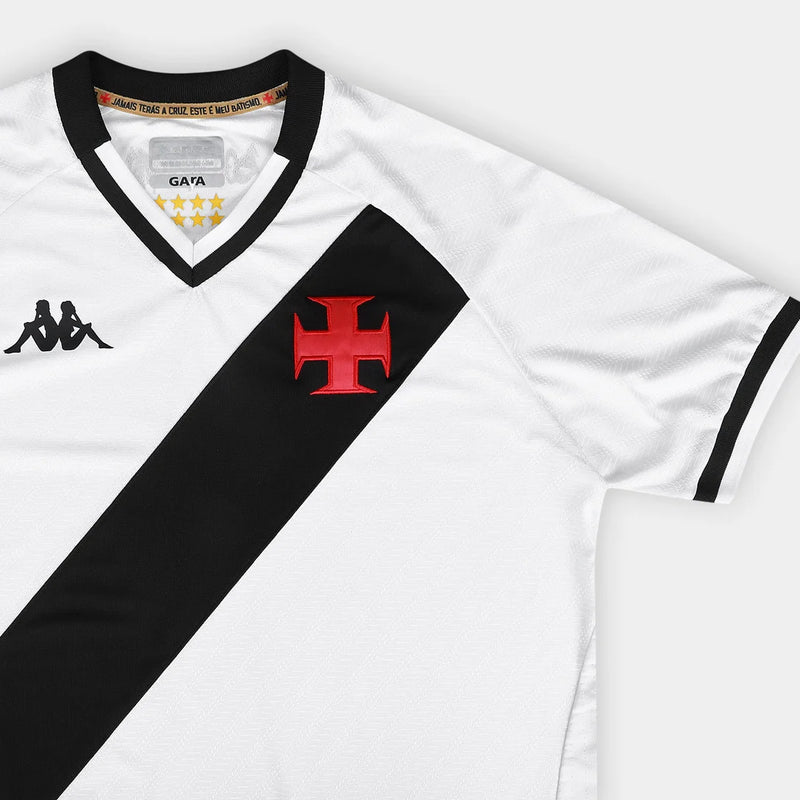 Camisa Vasco II 25/26 s/n Jogador Kappa Masculino - Branco+Preto