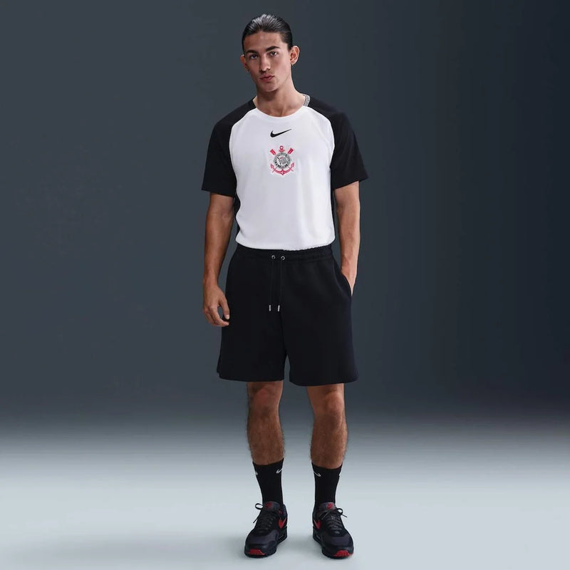 Camisa Nike Corinthians I 2025/26 Torcedor Pro Masculina - Branco+Preto