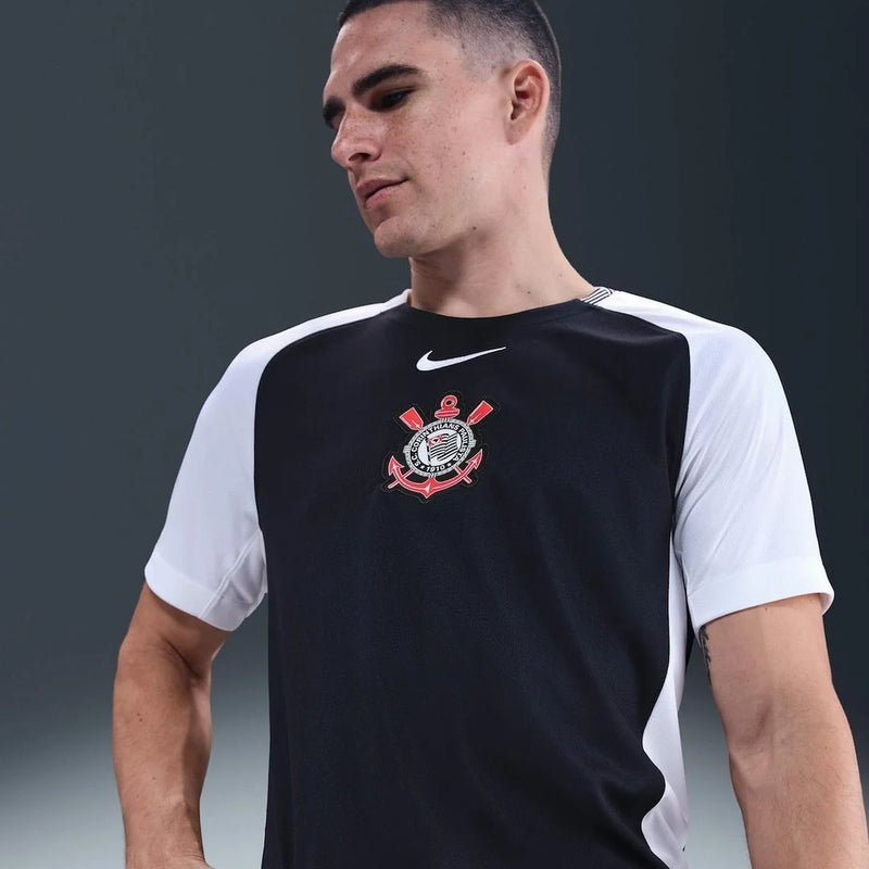 Camisa Nike Corinthians II 2025/26 Torcedor Pro Masculina - Preto+Branco